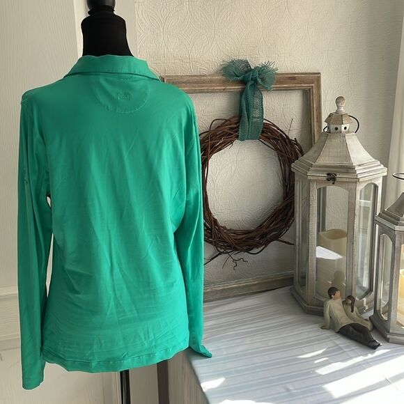 Cutter & Buck CB DryTec 50 UPF Ladies Cuscowilla Green Pullover - L - Picture 4 of 5